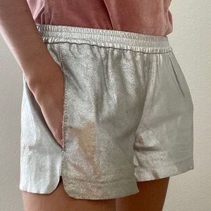 Maje Leather Shorts